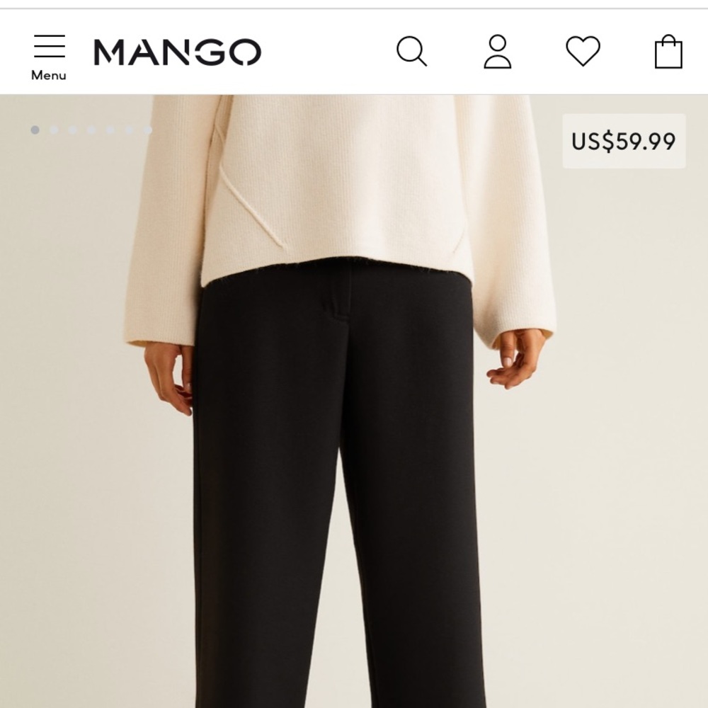 NWT MANGO HIGH WAIST STRAIGHT PANTS